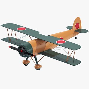 Japanese Fighter Biplane 3D