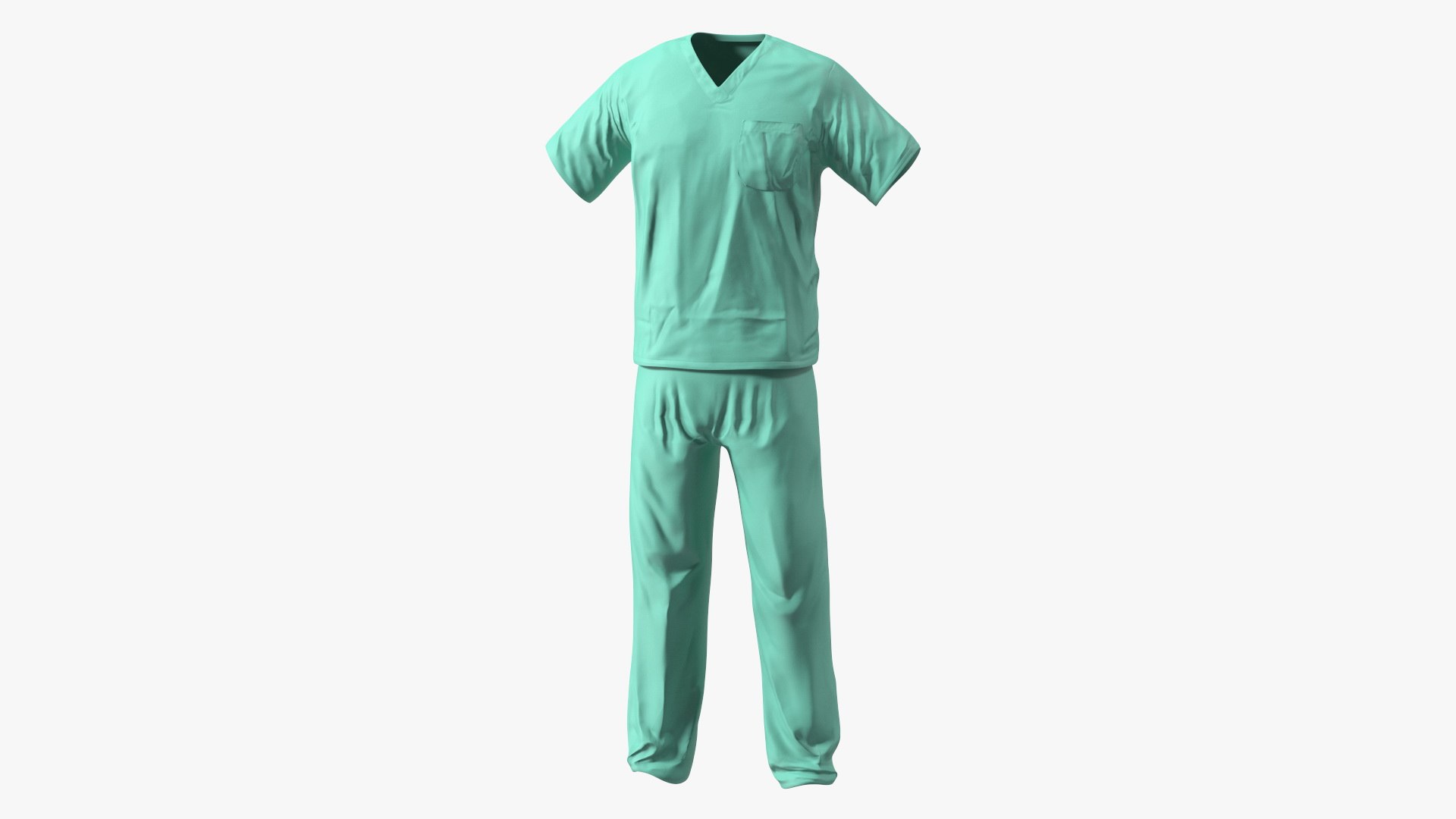 Surgeon Dress Pants and Shirt Scrub 3D model preview
