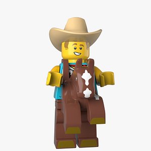 3D LEGO Cowboy Costume Guy 3d model model