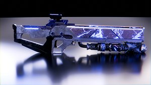3D Scifi Rifle model