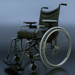 wheel chair 3d obj