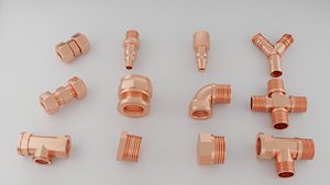 Copper fittings for plumbing insulation pipes