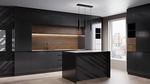 Luxury Kitchen Assets Set 1 Modular 3D model