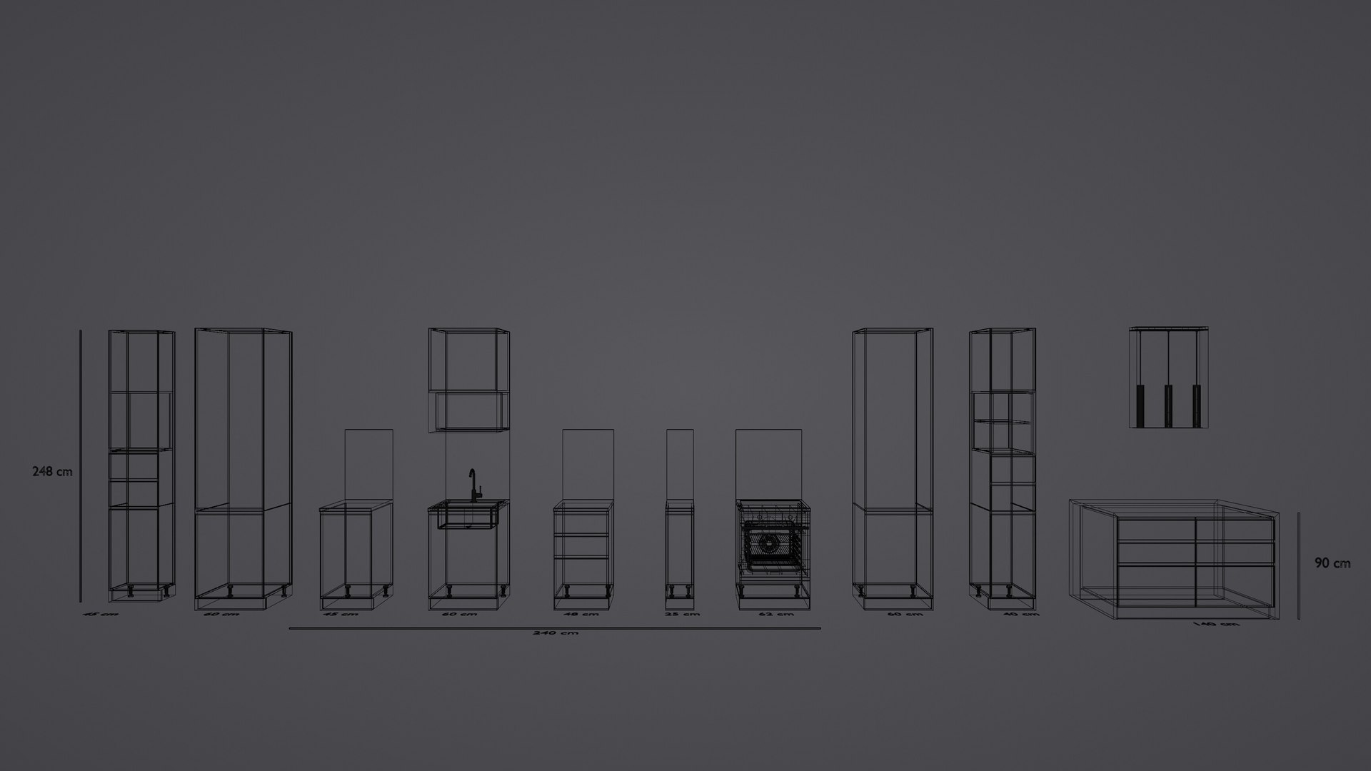 Luxury Kitchen Assets Set 1 Modular 3D Model - TurboSquid 2127132