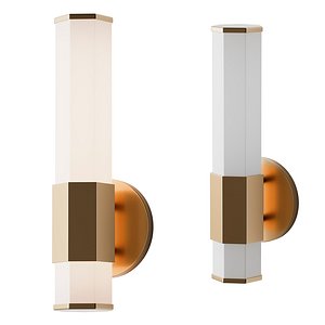 Contemporary Hexagon LED Bath Sconce 3D model