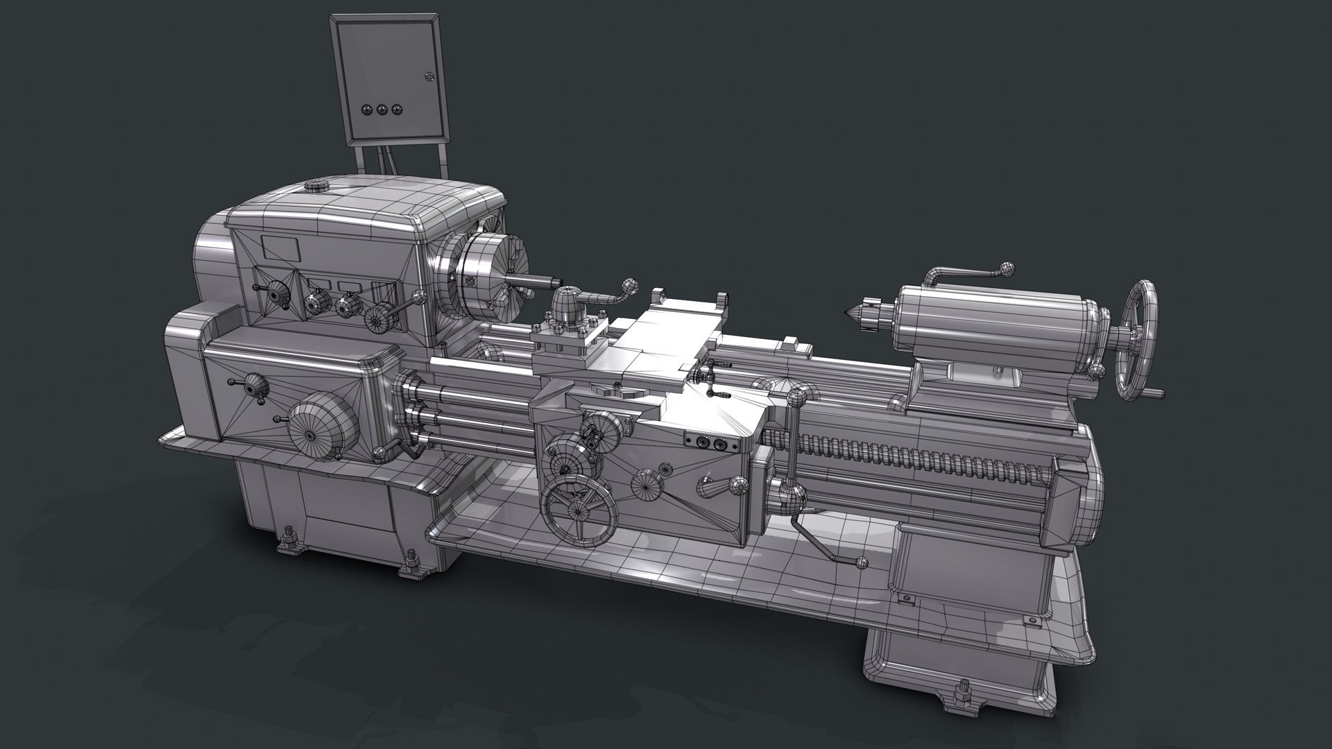 1K62 Lathe Machine Tool model - TurboSquid 2182369