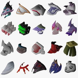 Shoulder Armor Models - Low Poly