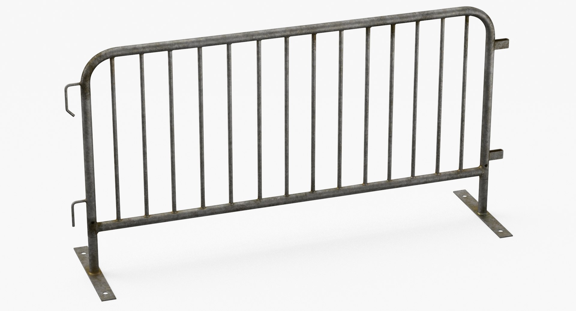 Safety Barrier Metal Galvanized Clean and Dirty 3D TurboSquid 1862816