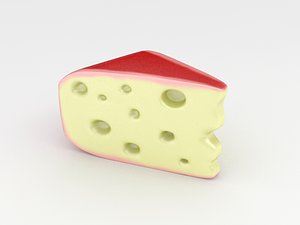 3d model cheese red