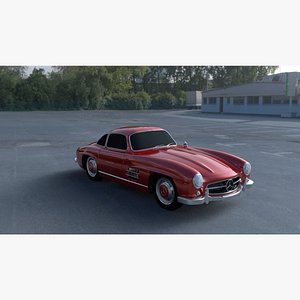 Rigged Mercedes 300SL W198 HDRI