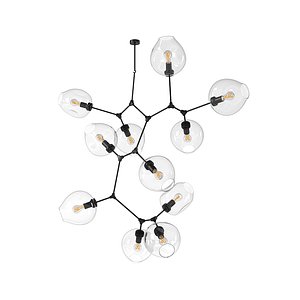 Branching Bubbles 11 Vertical Black by Lindsey Adelman