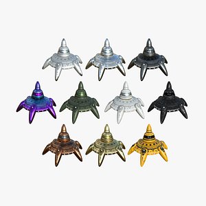 10 Alien Spaceship UFO G Collection - Sci Fi Spacecraft Design 3D model
