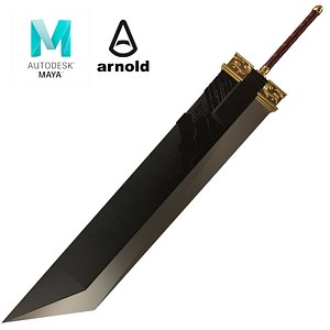 3D buster sword final fantasy