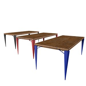standard wood table 3D model