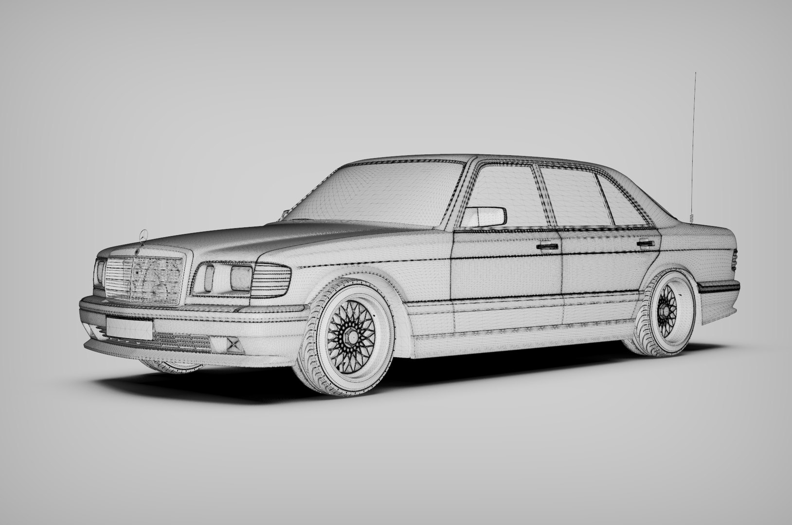 Mercedes-Benz W126 Brabus Modelo 3D - TurboSquid 1623780