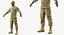 3D model army soldiers rigged