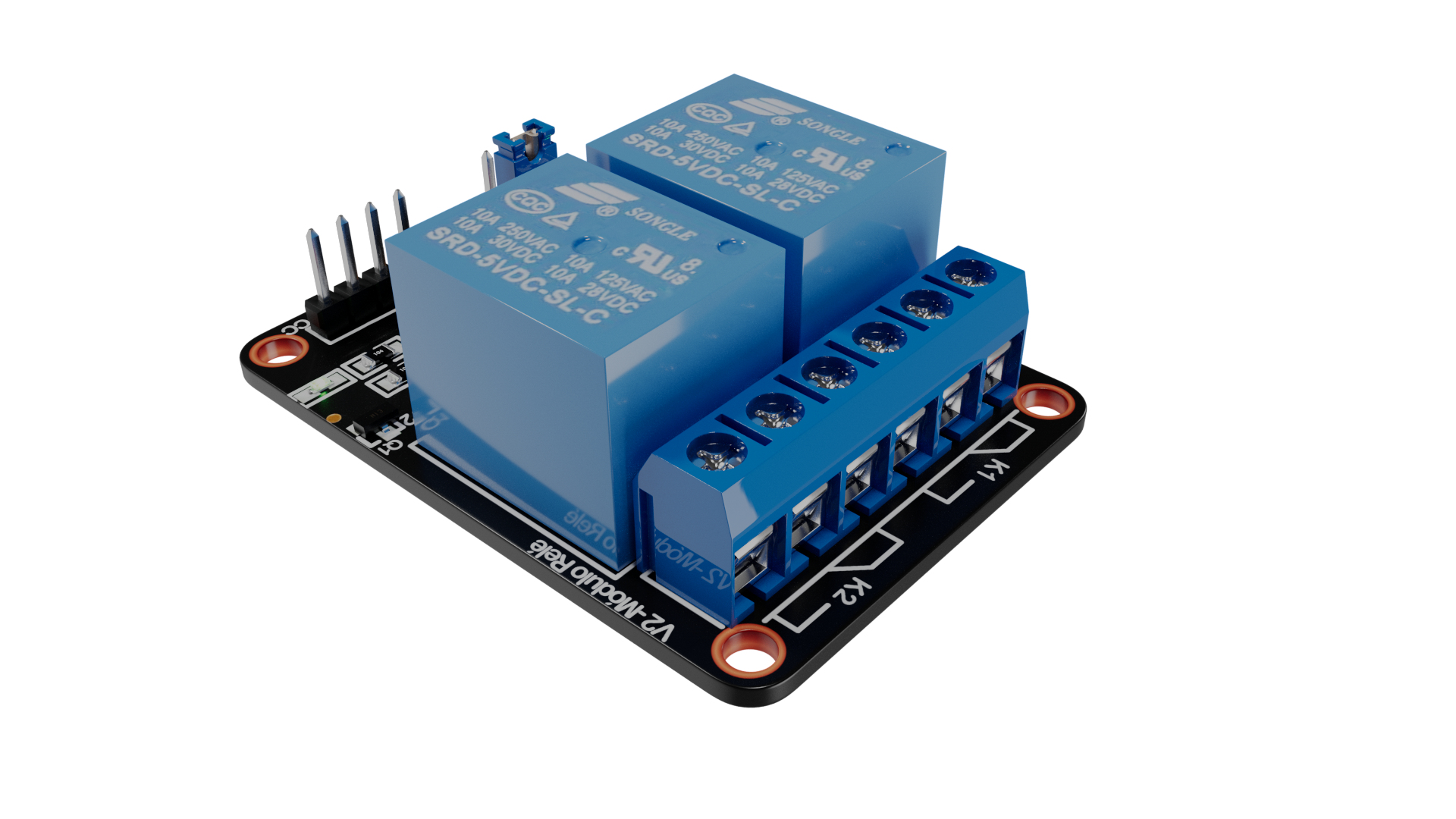 modelo 3d Relay Module MODULO RELE - TurboSquid 2037789
