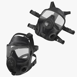 police riot gas helmet 3D