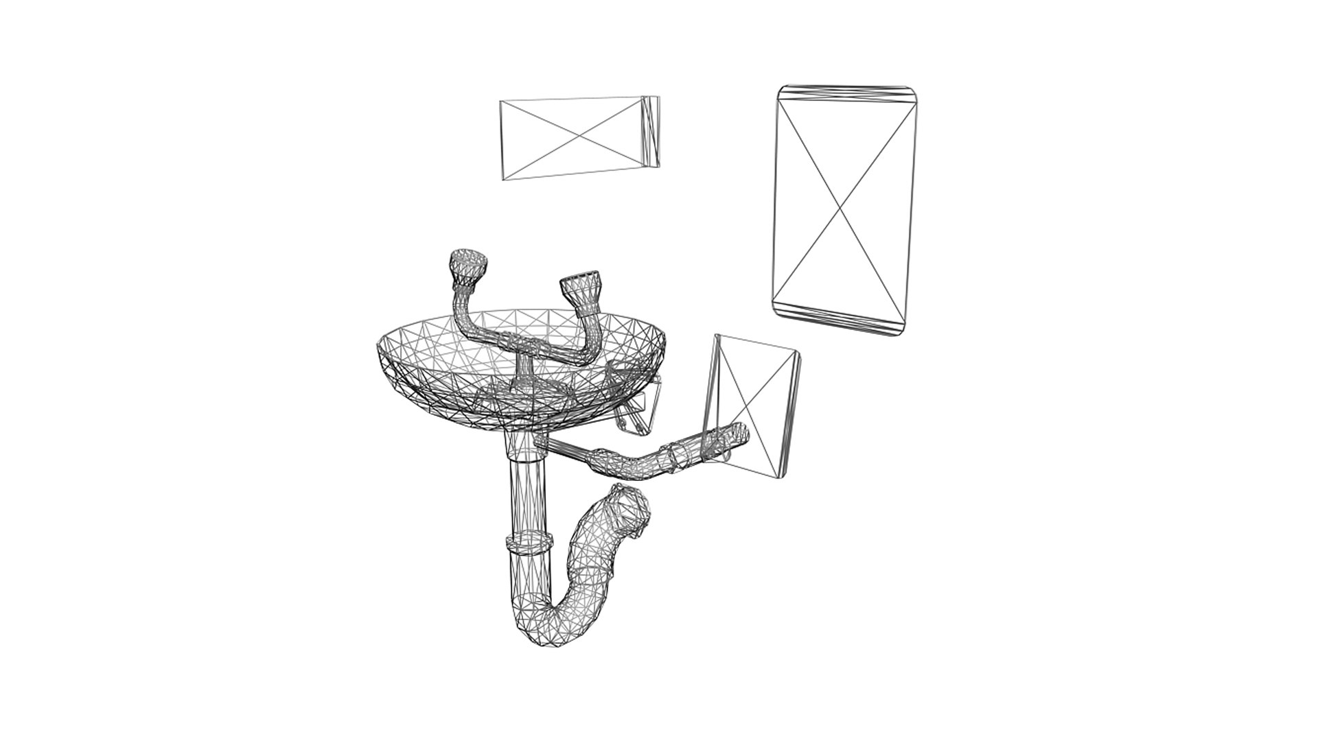 3d eye wash station model