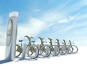 paris velib bicycle 3d model