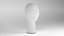 3D Head Display Stand blue model