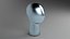 3D Head Display Stand blue model