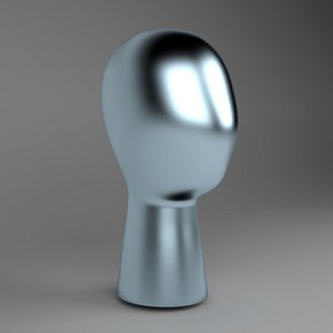 3D Head Display Stand blue model