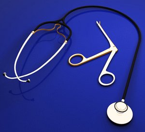 Stethoscope and biopsy forceps