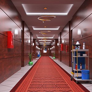3D Hotel Corridor model