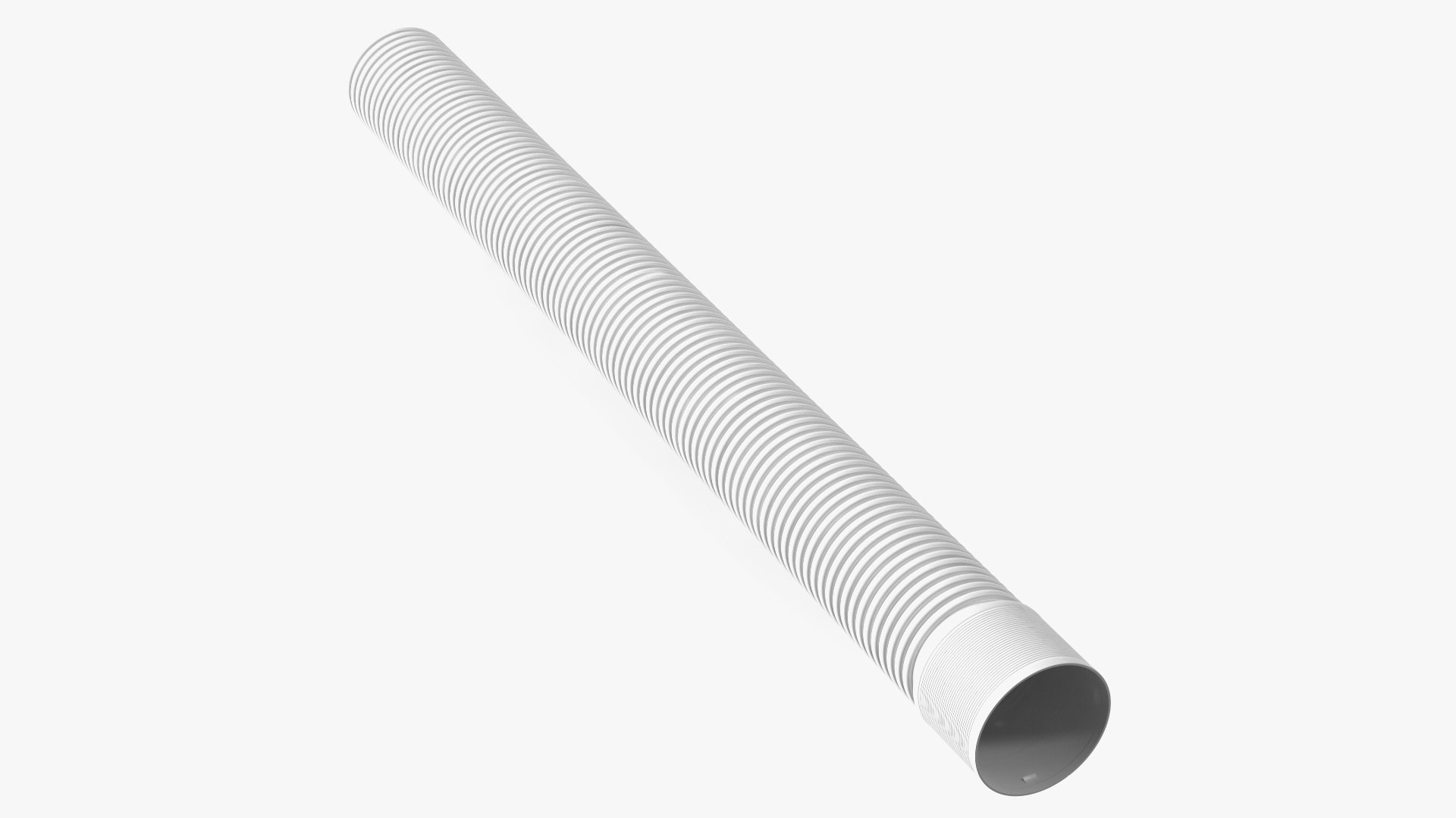 Flexible Pipe White 60cm 3D model preview