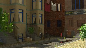 3D outdoor scene 01 model