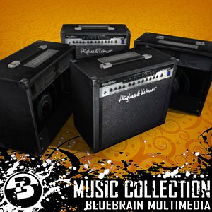 3d electric guitars amp
