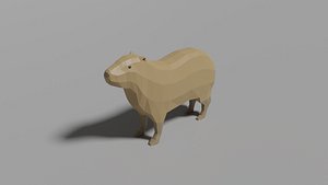 Low-poly Capybara