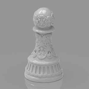 FLORAL GLORY Neoclassical Master Sculpt Chess Pawn