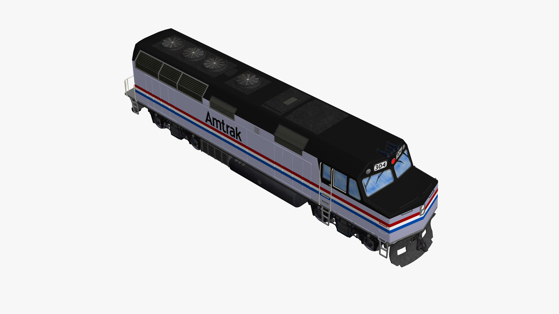 3D Amtrak Emd F-40ph Diesel-electric Locomotive - TurboSquid 2006087