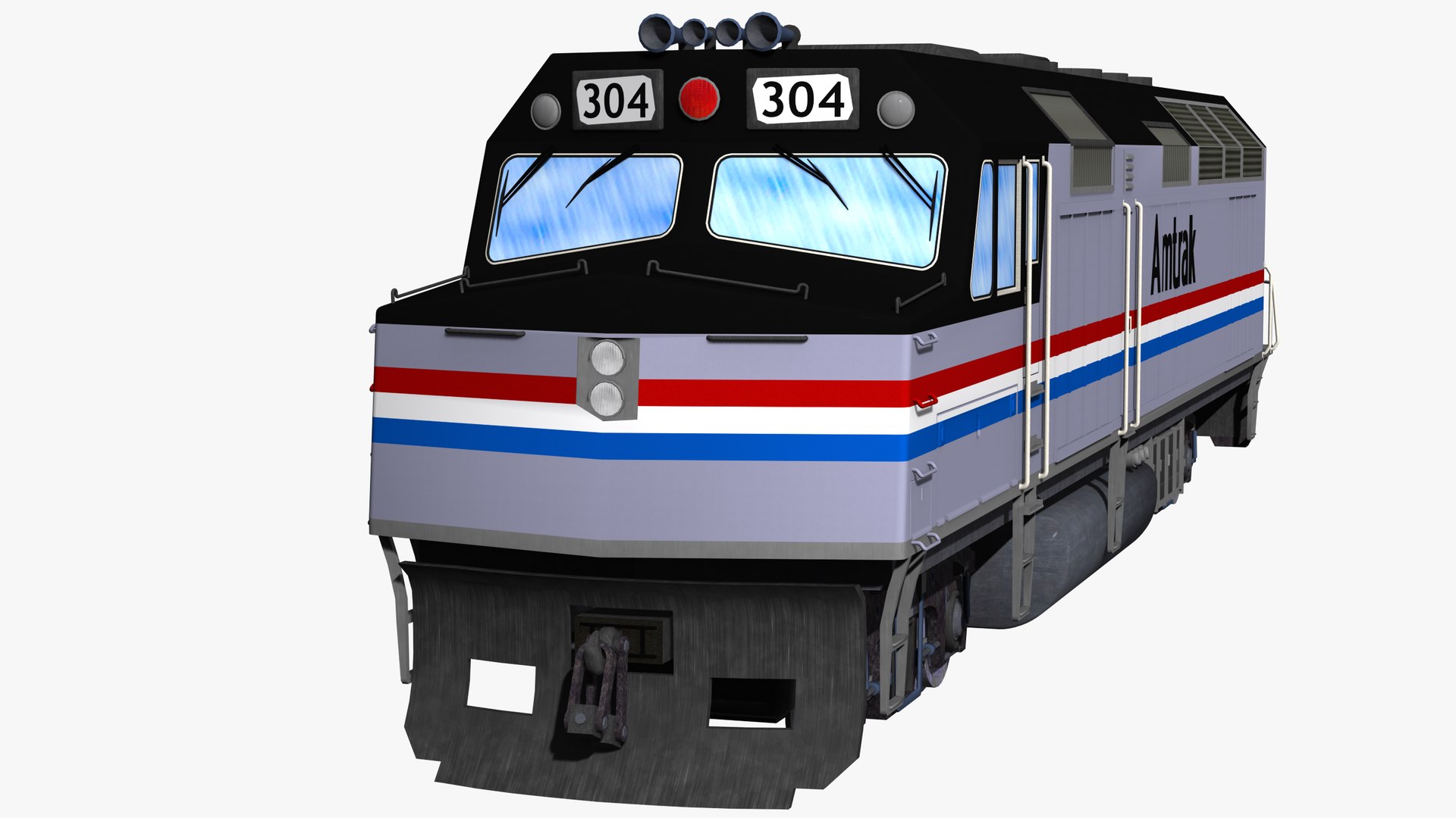 3D Amtrak Emd F-40ph Diesel-electric Locomotive - TurboSquid 2006087
