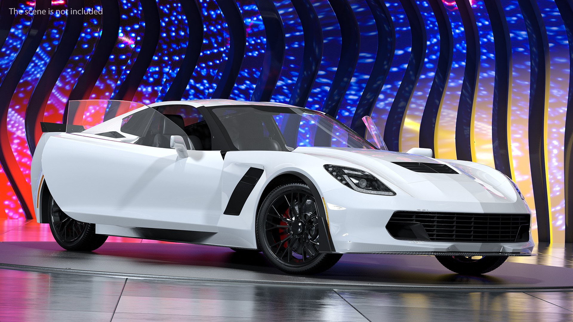 Sport Car Generic Rigged 3D model preview
