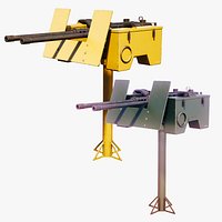 Anti-Aircraft Twin Machine Gun Yellow and Green