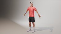 Realistic Tennis Player 3D Model Rune Holger