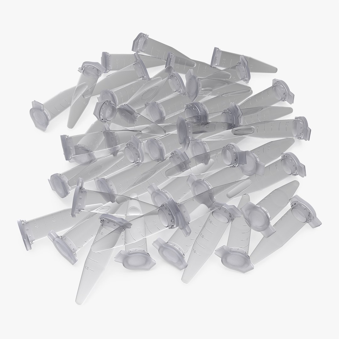 Pile of Test Tubes 3D model preview