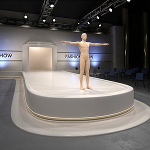 3D model catwalk stage