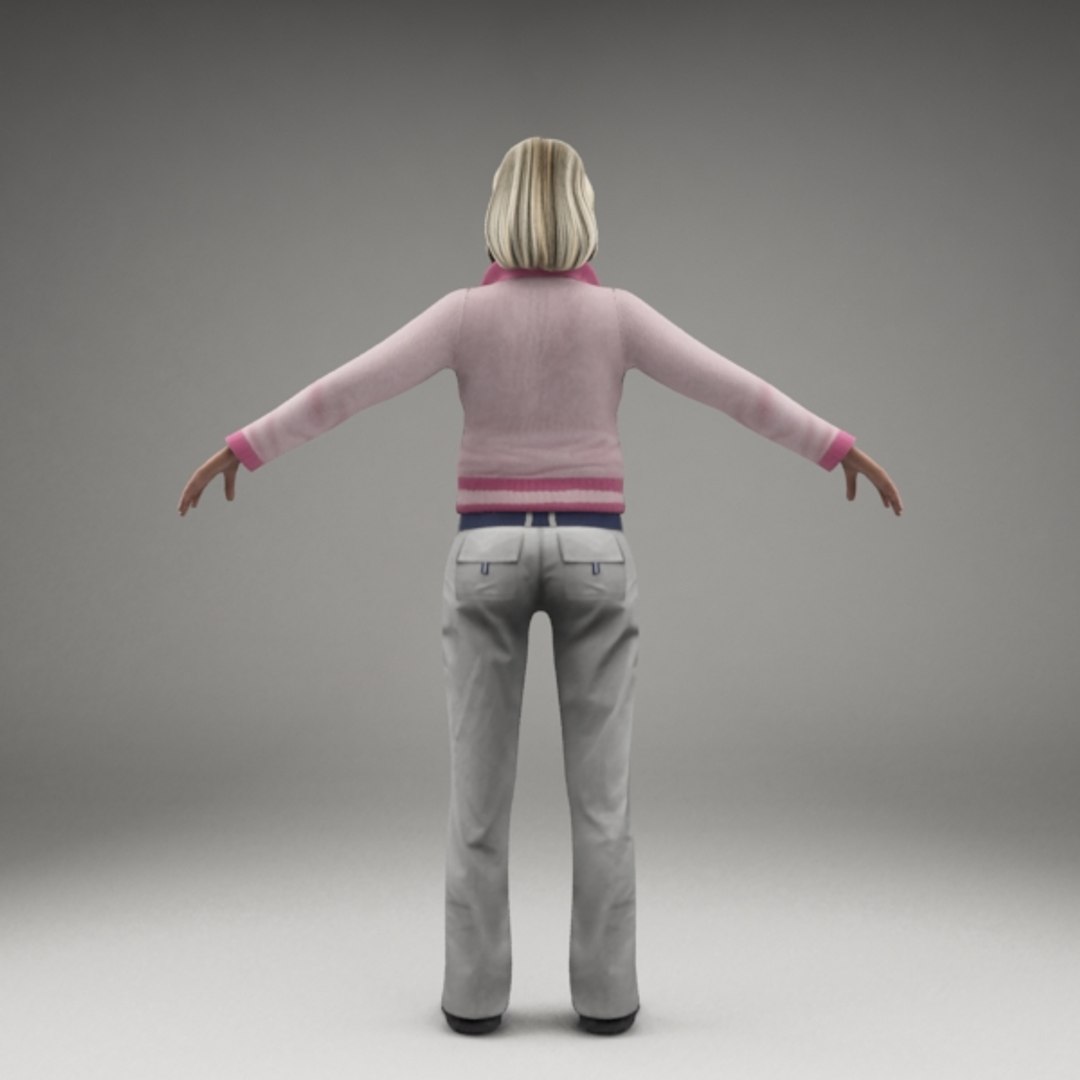 axyz characters human 3d model