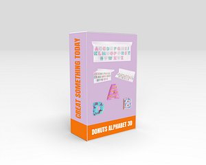 Donuts Alphabet 3D 3D model