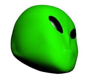 free alien head 3d model