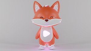 3D model Adorable fox
