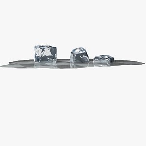 Realistic Melting Ice Cube