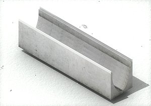 V200 Drain Channel Concrete 1000mm Without Grate 3D Model 3D model
