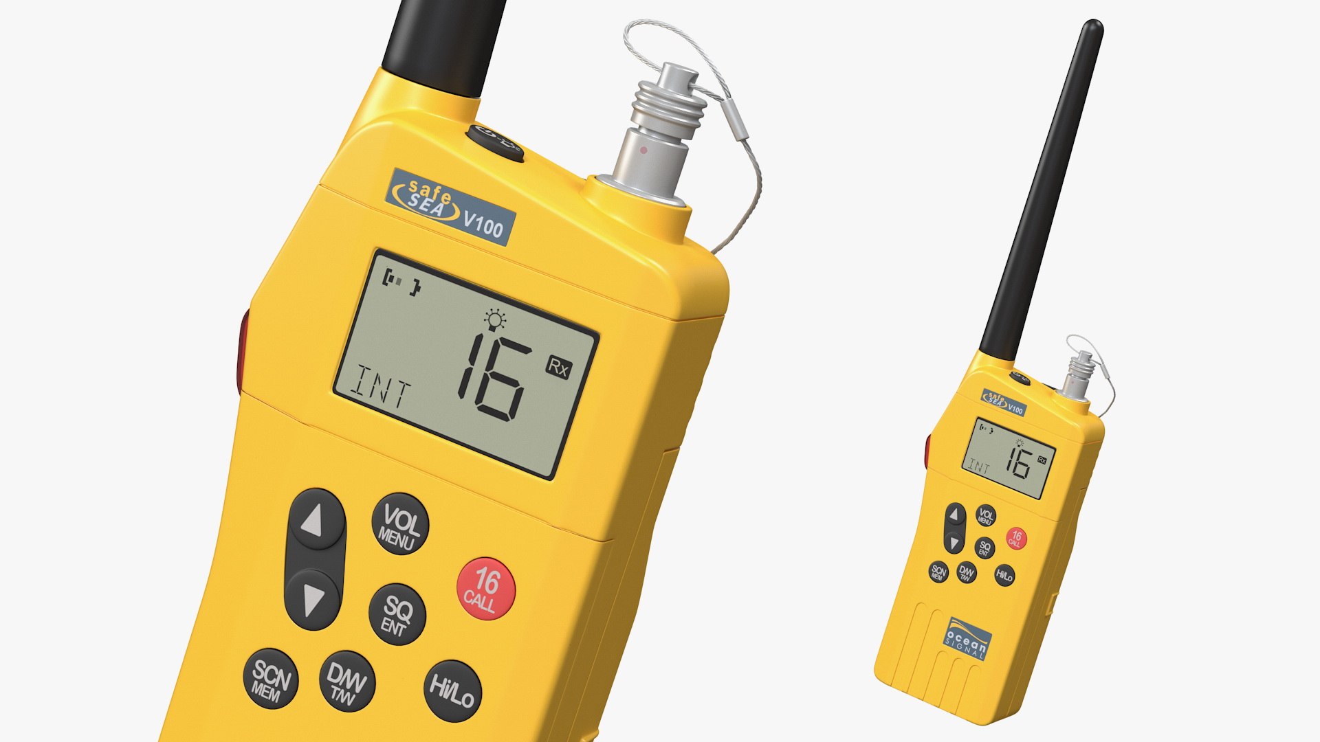 Ocean Signal SafeSea V100 GMDSS VHF Radio 3D model preview