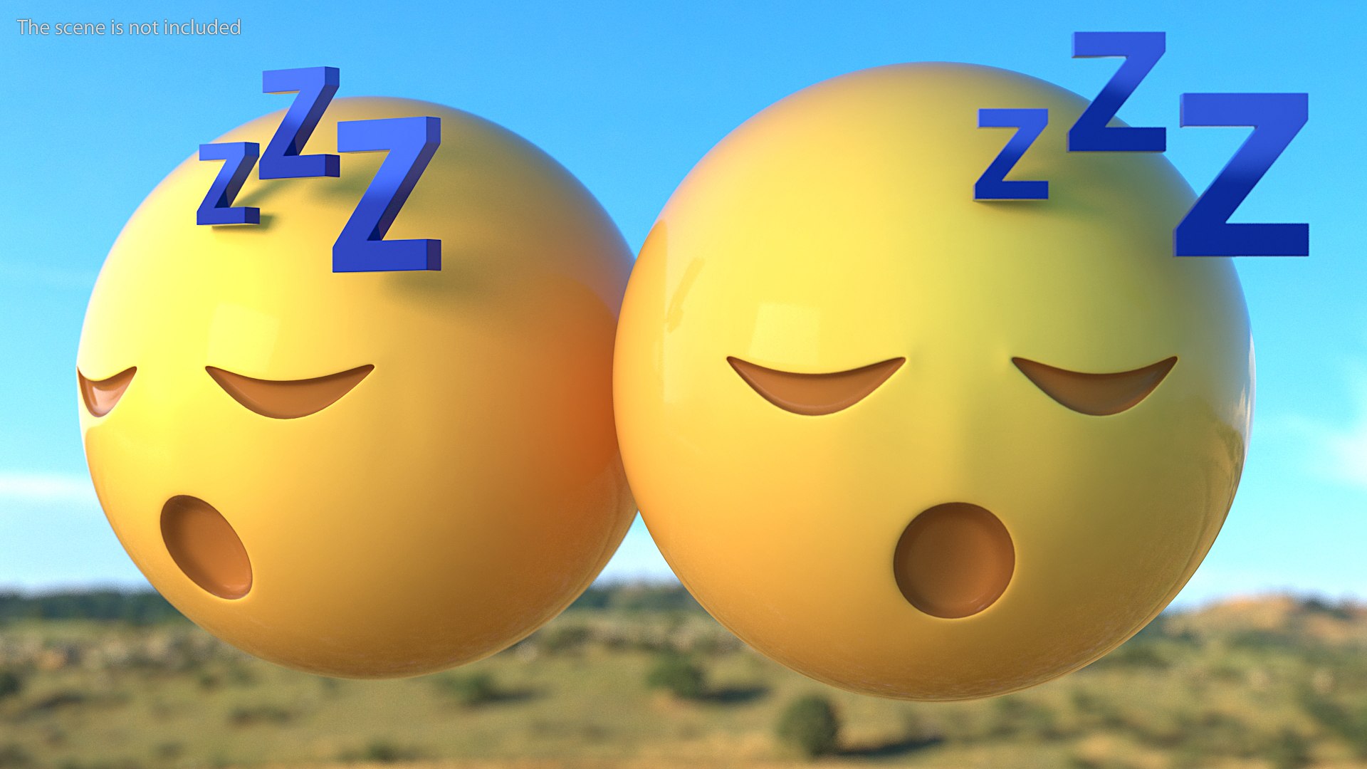 Sleeping Emoji 3D model preview