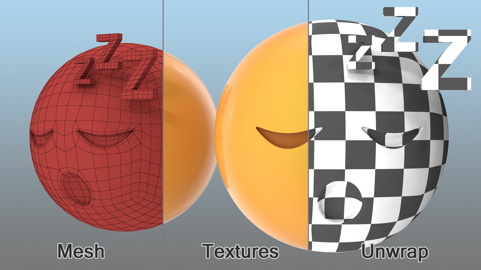 3D Sleeping Emoji Model - TurboSquid 1533417